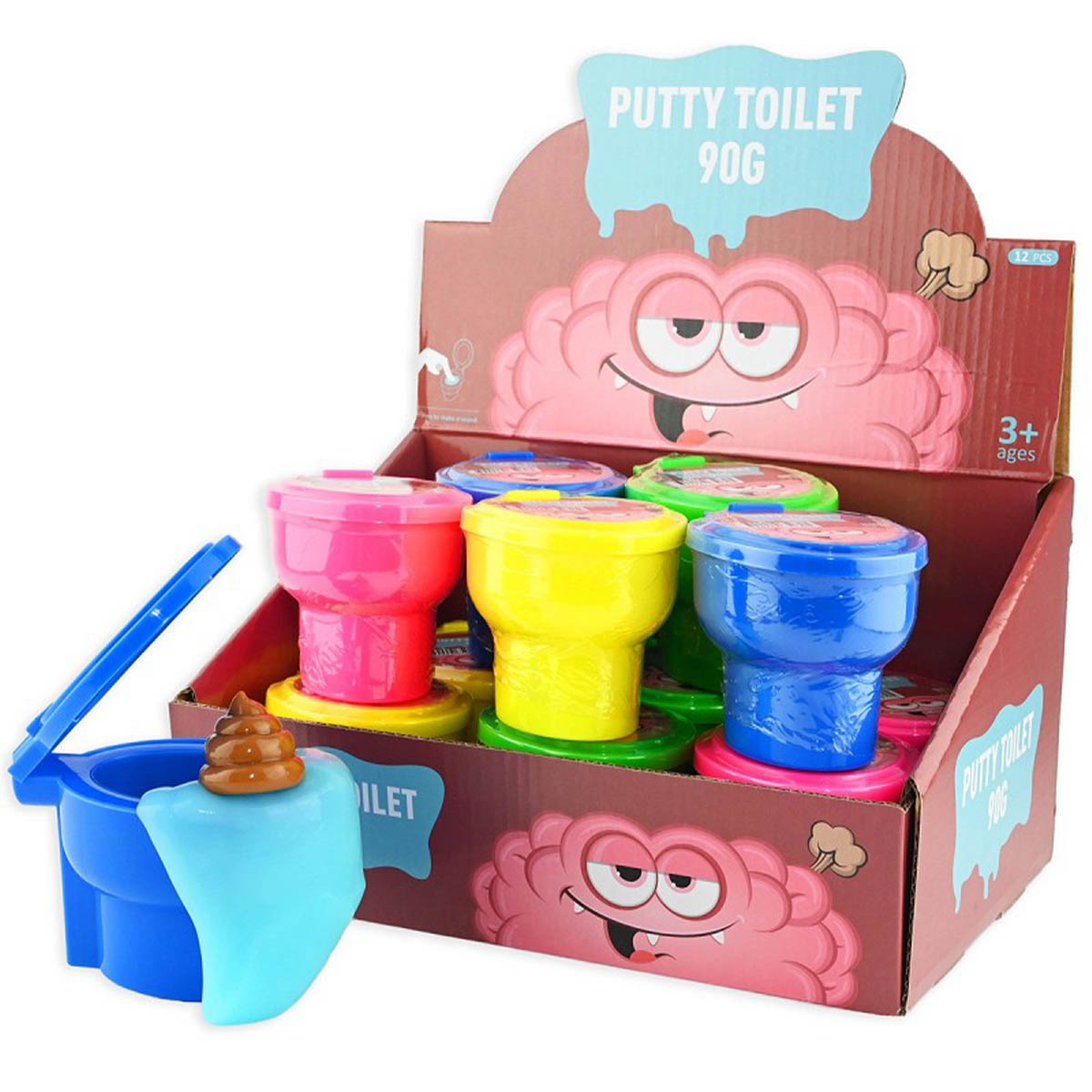 Läs mer om Putty slime, toalett 9 cm