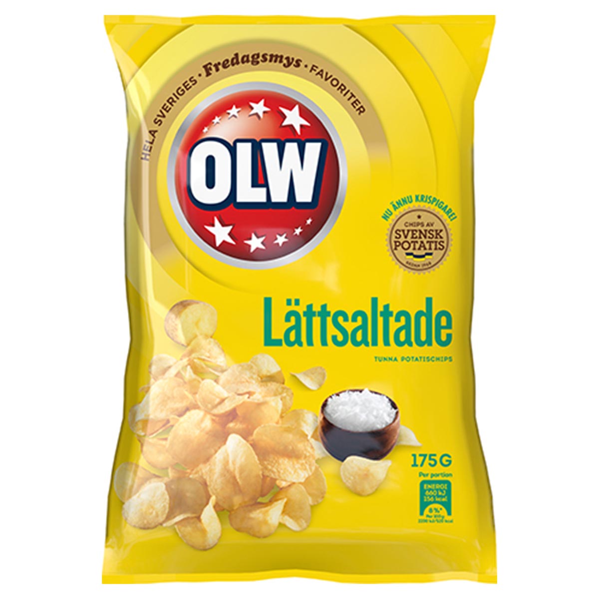 Chips lättsaltade OLW 175 g