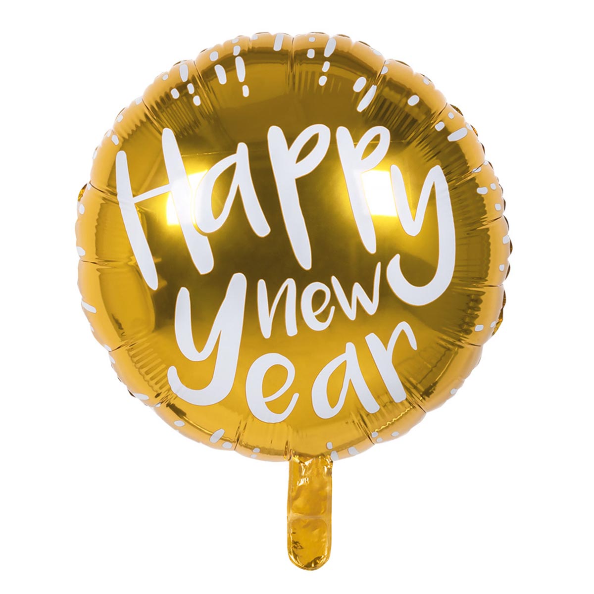 Folieballong happy new year guld 45 cm