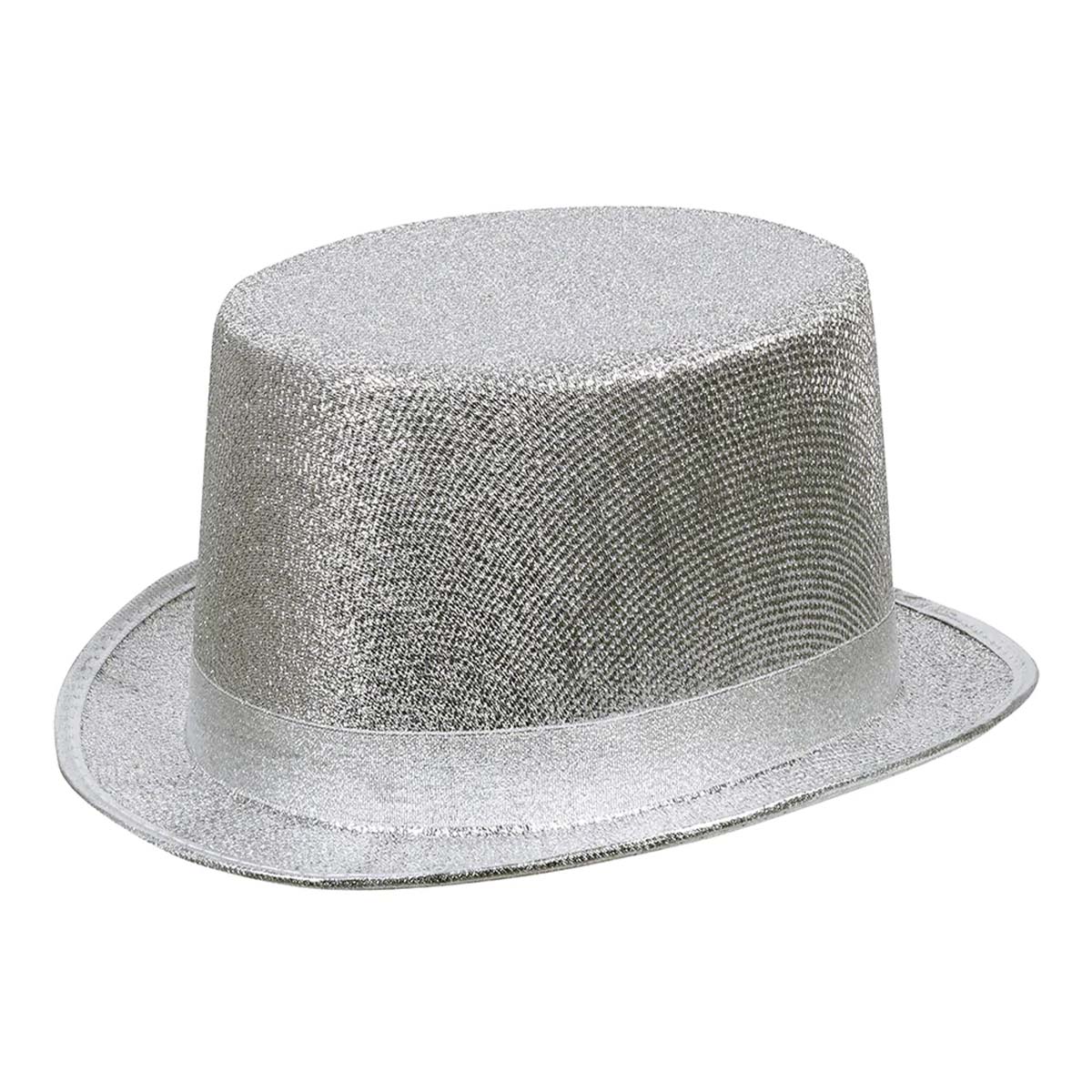 Glitterhatt hög silver