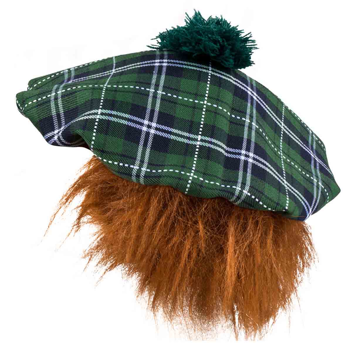 Basker grön skotskrutig med hår