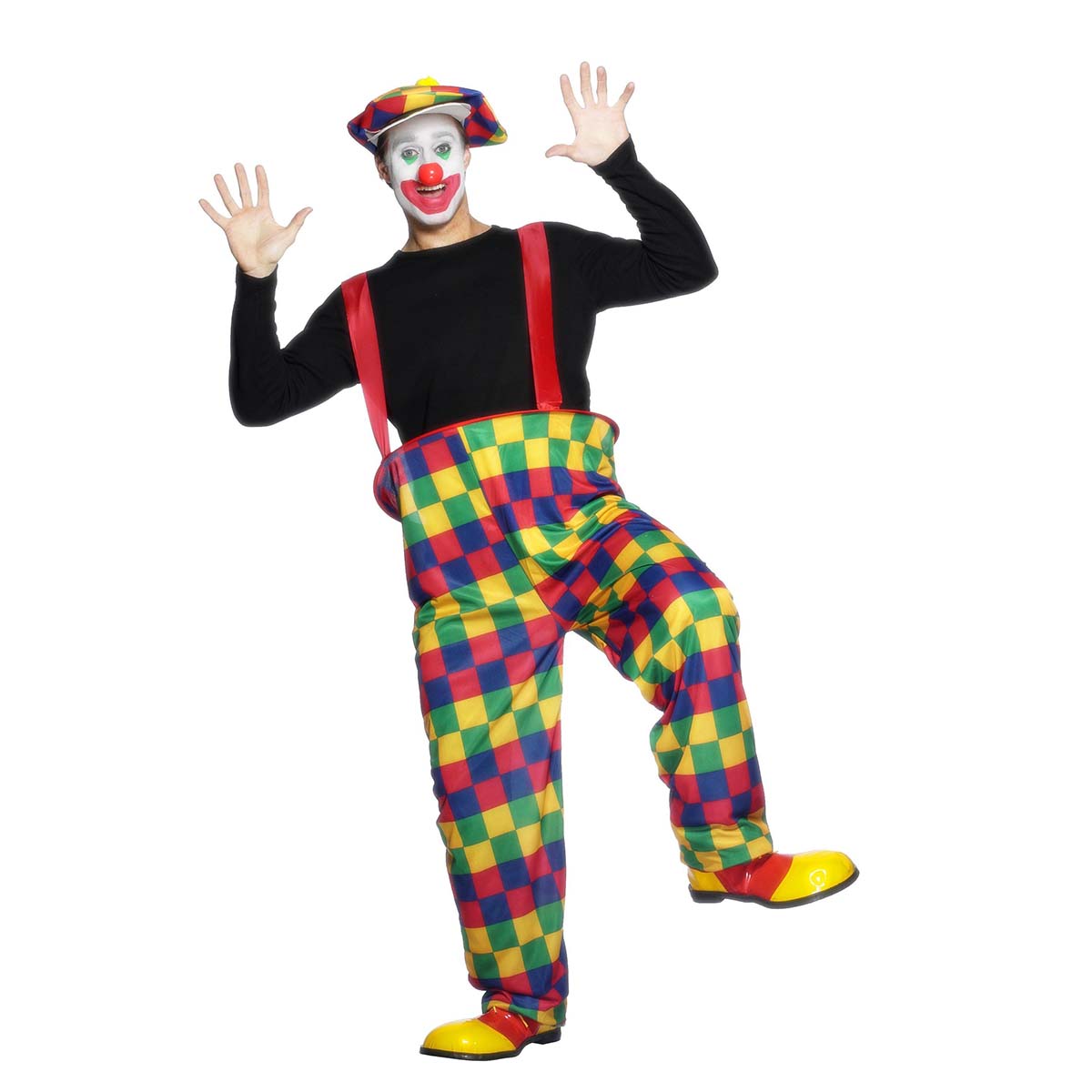 Clowndräkt rutig L