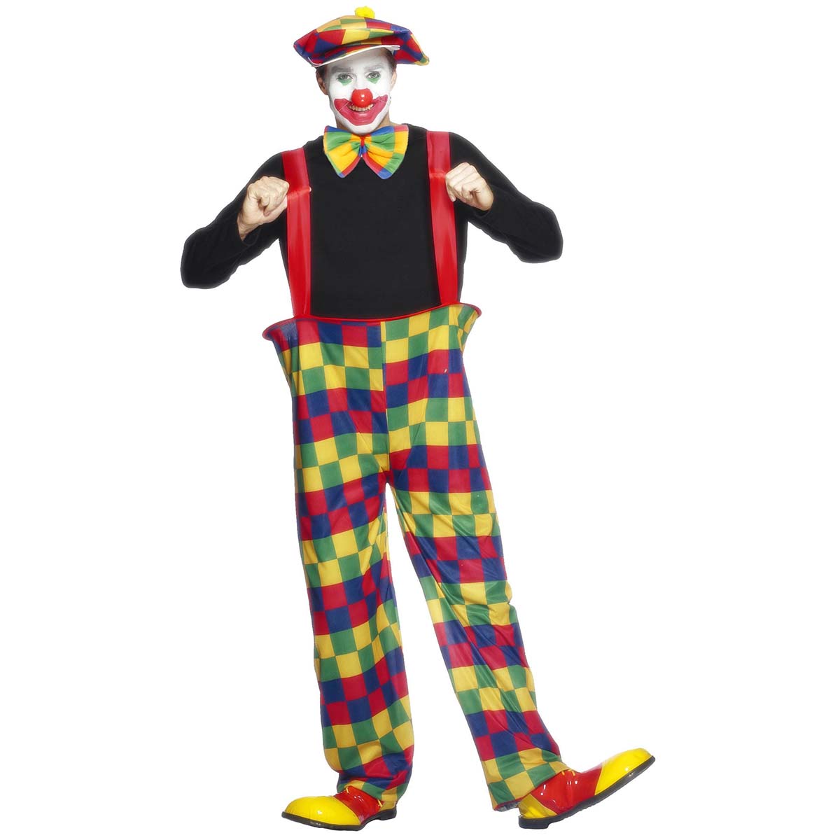 Clowndräkt rutig M