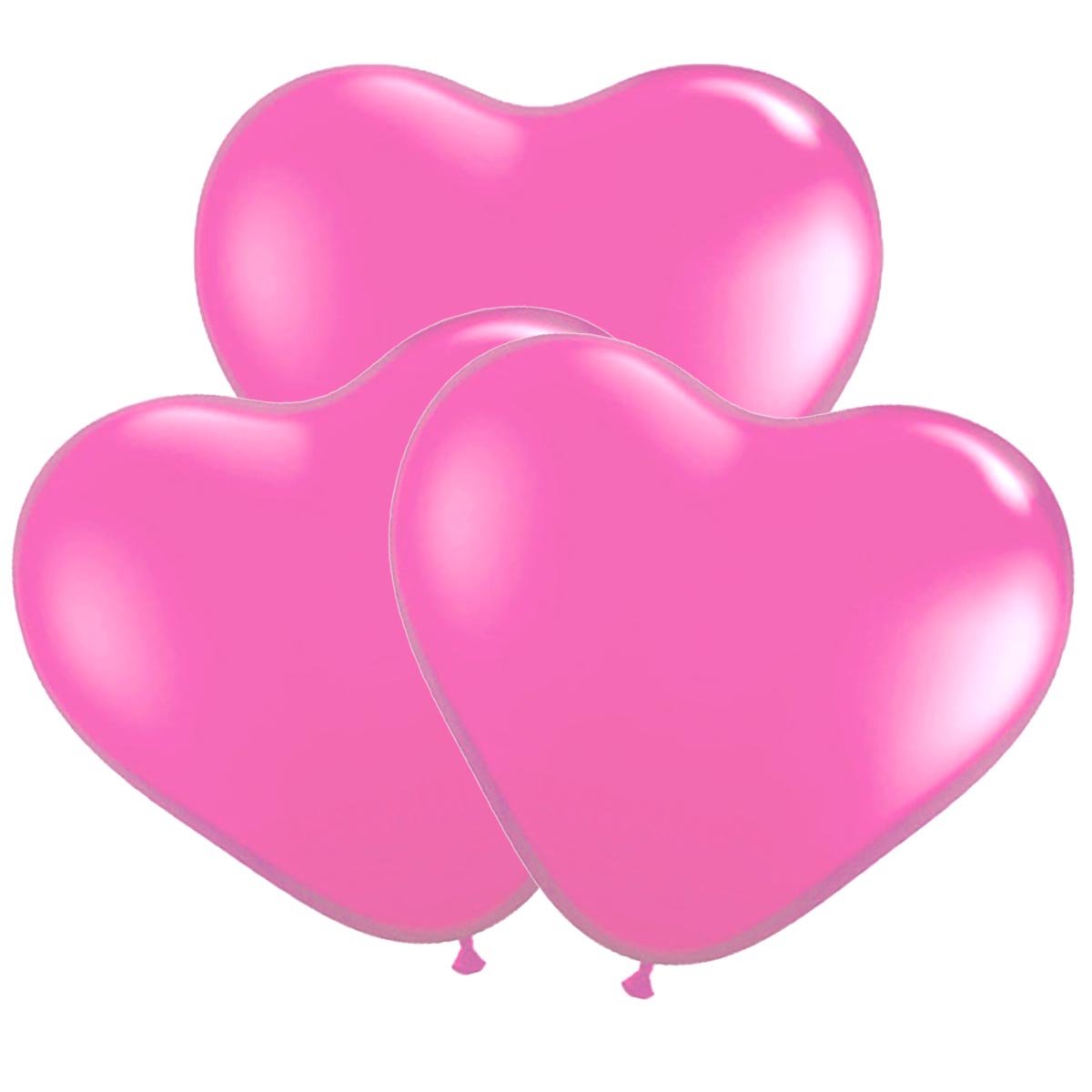 Ballonger hjärta rosa 30 cm 10 st