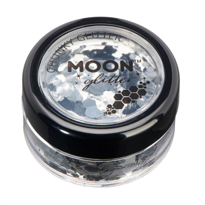 Moon Ansikts- & kroppsglitter i burk 3 g-Silver