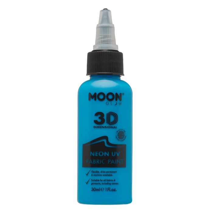 Moon Textilfärg 3D neon UV blå 30 ml