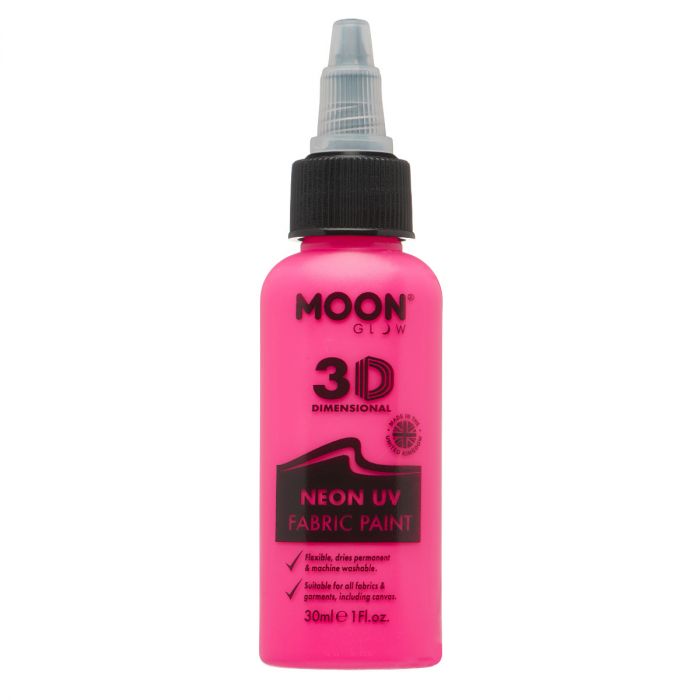 Moon Textilfärg 3D neon UV rosa 30 ml