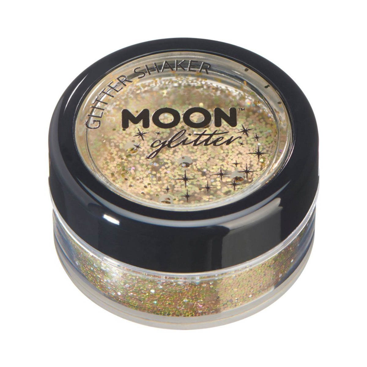 Moon glitter i shaker burk holografisk 5g Guld