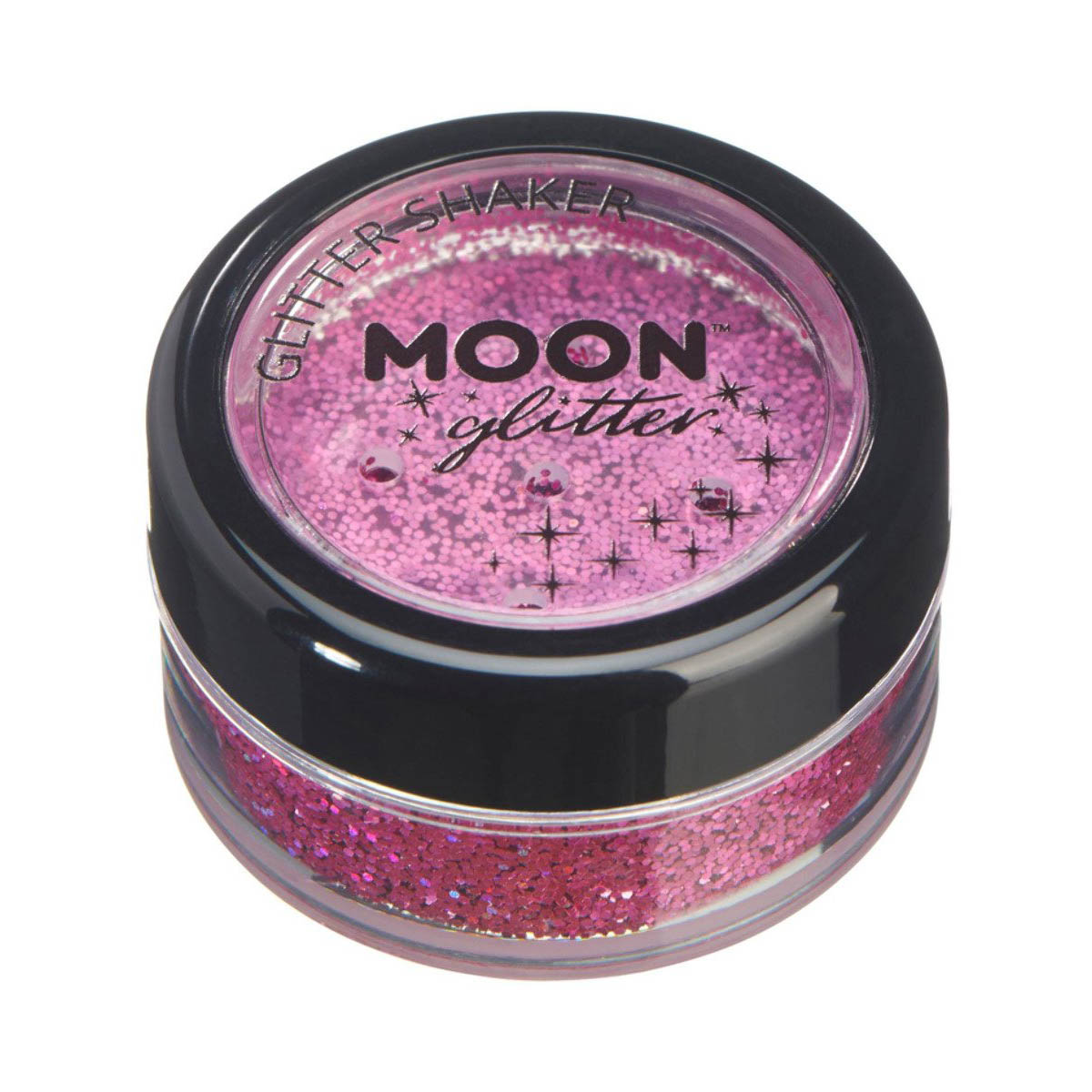 Moon glitter i shaker burk holografisk 5g Rosa