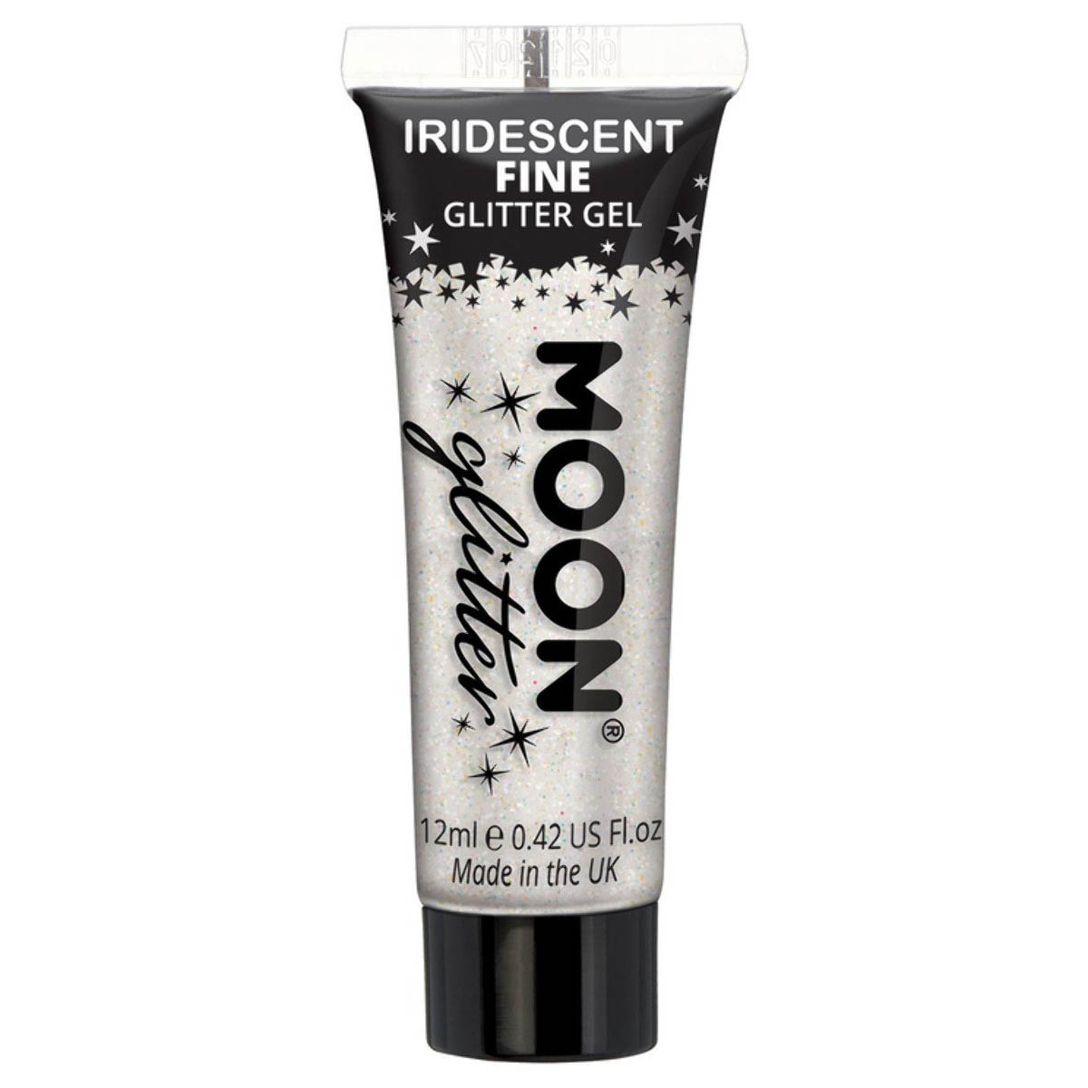 Moon glittergel i tub iriserande 12ml Vit