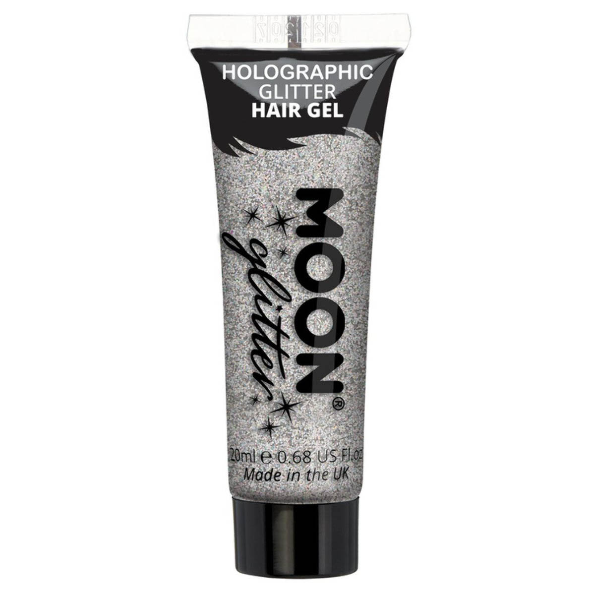 Moon hårgele holografiskt glitter 20 ml Silver