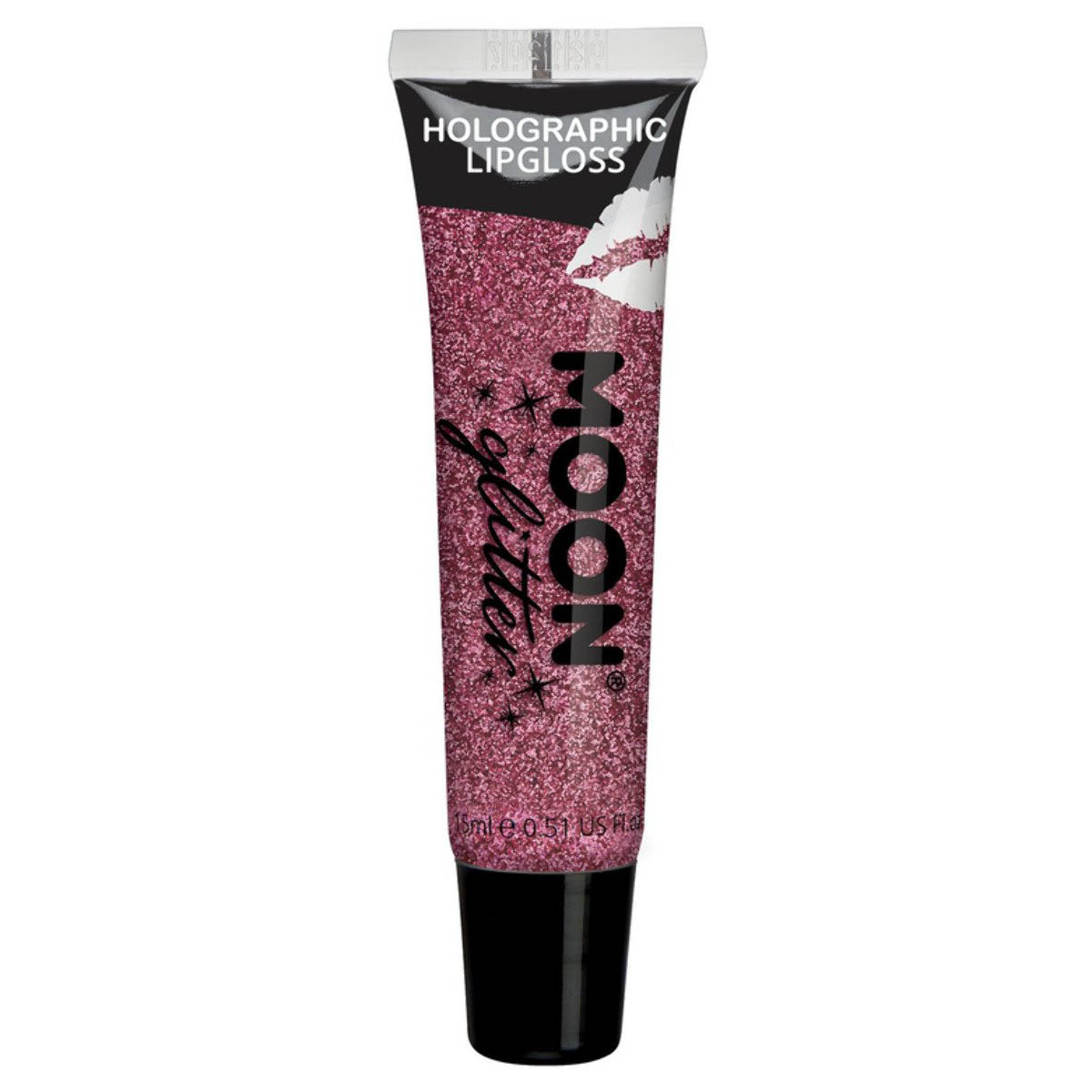 Moon läppglans rosa med glitter 15 ml