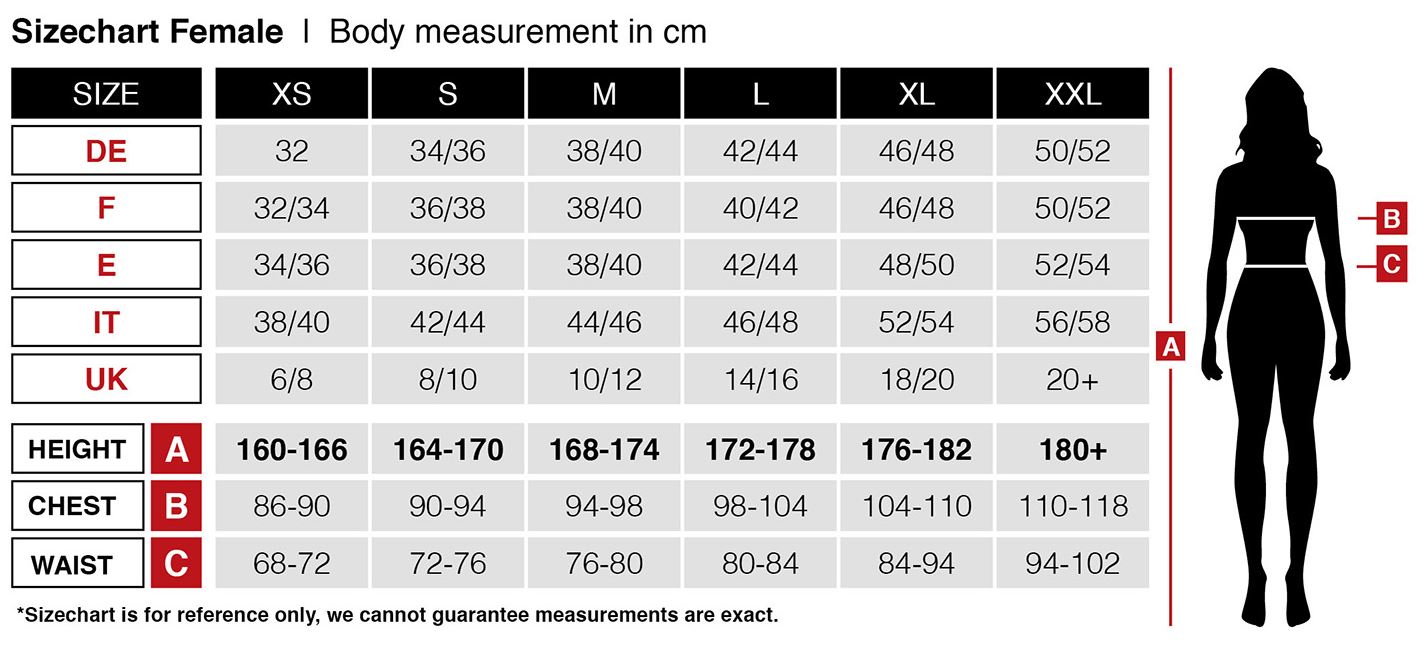 Widmann size chart kvinna